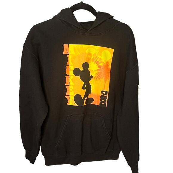 Neff Disney Collab Mickey 28 Size Medium Tie Dye print Sweatshirt Hoodie - Picture 1 of 4